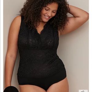 Torrid Super Soft Black Lace Bodysuit 1X